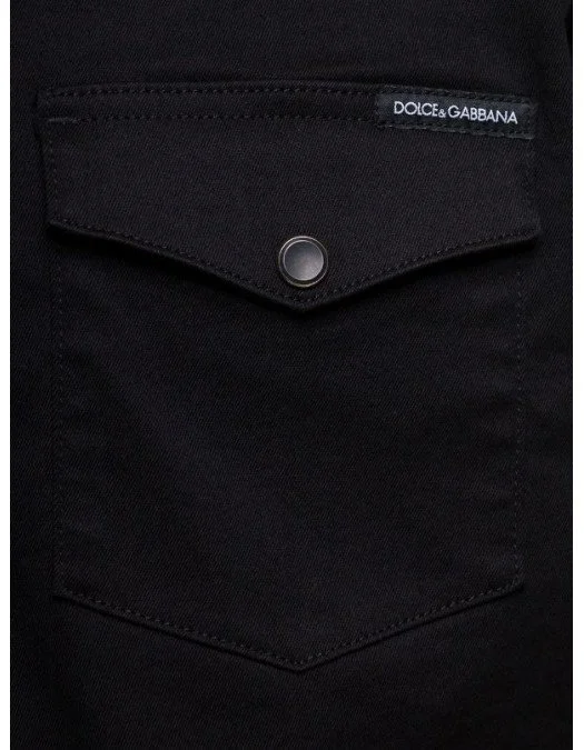 Camasa DOLCE &  GABBANA, White Logo, Negru - G5JC8DG8GW6S9001