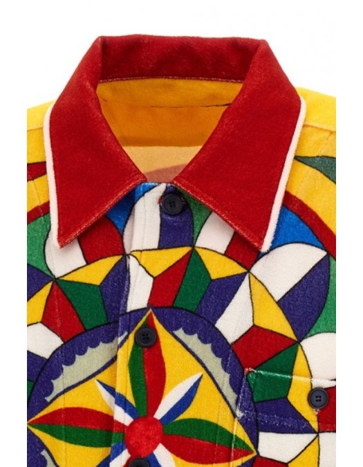 Tricou Dolce&Gabbana, Bowling shirt, Multicolor - G5JH9THI770HH4KV