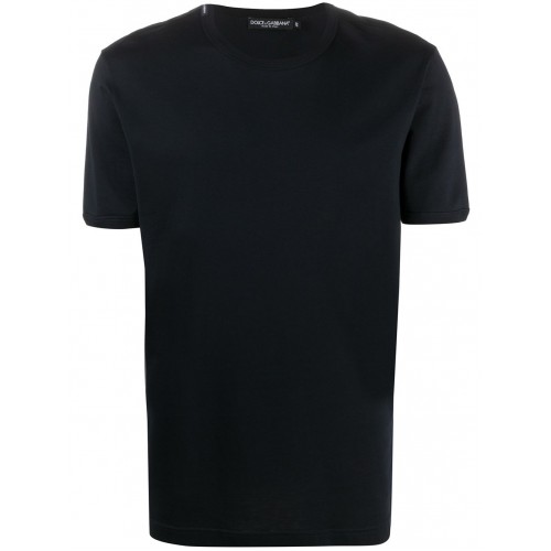Tricou Dolce & Gabbana, Logo Label, Crew Neck, Navy Blue Tricou Dolce & Gabbana, Logo Label, Crew Neck, Navy Blue