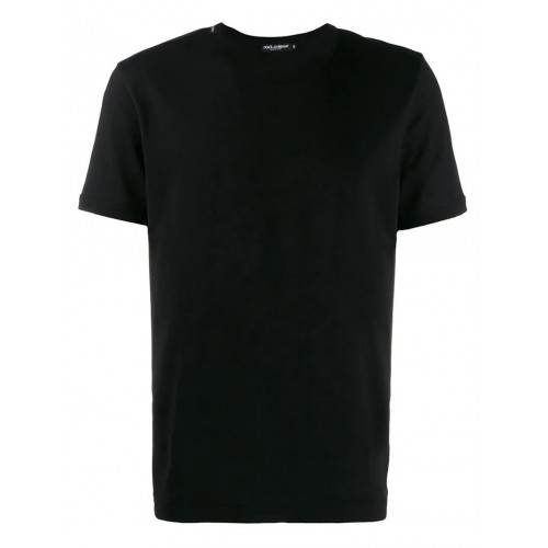 Tricou Dolce & Gabbana, Patch Logo, Crew Neck, Black Tricou Dolce & Gabbana, Patch Logo, Crew Neck, Black