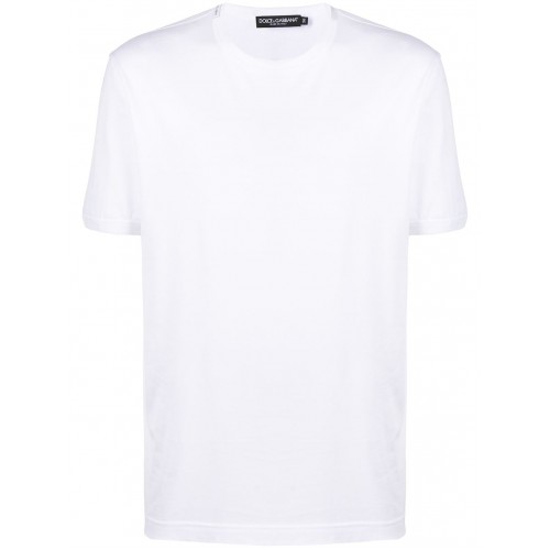 Tricou Dolce & Gabbana, Logo Label, Crew Neck, White Tricou Dolce & Gabbana, Logo Label, Crew Neck, White