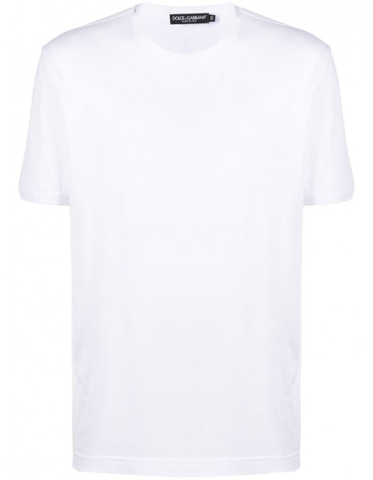 Tricou Dolce & Gabbana, Logo Label, Crew Neck, White - G8JX7TFU7EQW0800