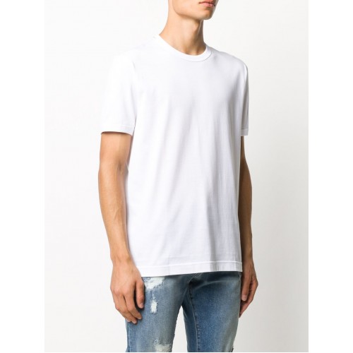 Tricou Dolce & Gabbana, Logo Label, Crew Neck, White Tricou Dolce & Gabbana, Logo Label, Crew Neck, White