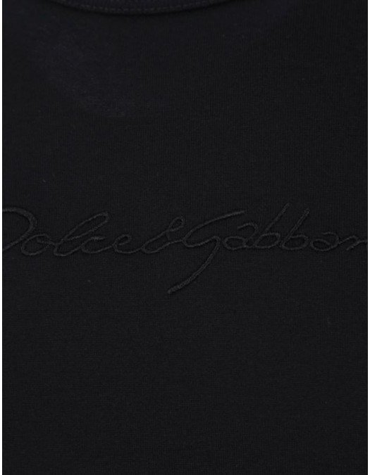 Tricou DOLCE & GABBANA, Logo Frontal Brodat, Negru - G8JX7ZG7WRNN0000