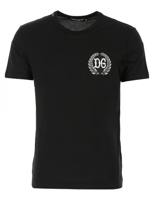 Tricou Dolce&Gabbana, Imprimeu Logo Frontal, Negru - G8KBAZN0000
