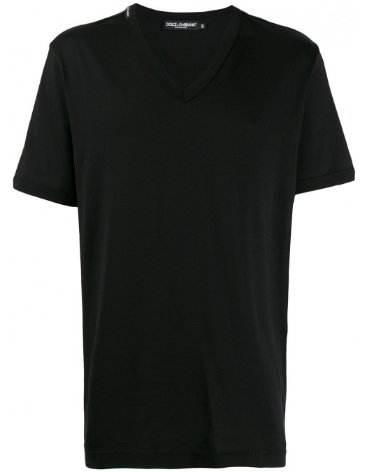 Tricou Dolce & Gabbana, V Neck, Classic, Black - G8KG0TFU7EQN0000