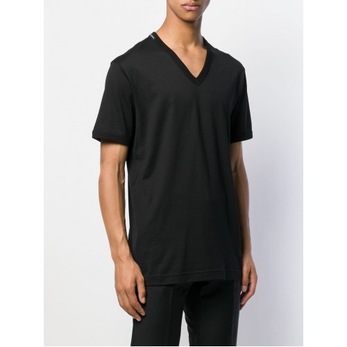 Tricou Dolce & Gabbana, V Neck, Classic, Black Tricou Dolce & Gabbana, V Neck, Classic, Black