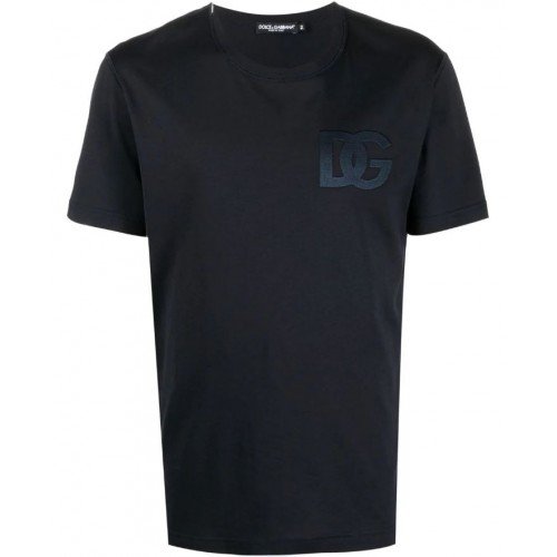 Tricou DOLCE & GABBANA, Logo Brodat, Bleumarin