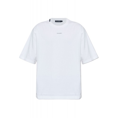 Tricou DOLCE & GABBANA, Dolce & Gabbana WHITE T-shirt with embossed logo