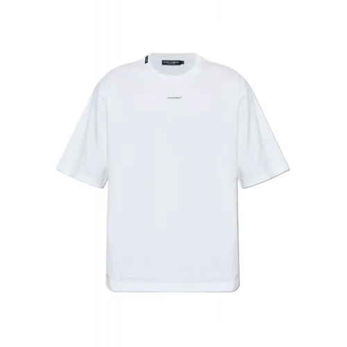 Tricou DOLCE & GABBANA, Dolce & Gabbana WHITE T-shirt with embossed logo