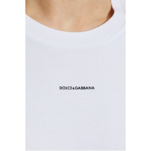 Tricou DOLCE & GABBANA, Dolce & Gabbana WHITE T-shirt with embossed logo