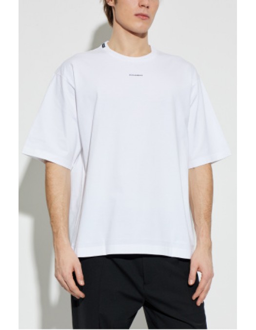 Tricou DOLCE & GABBANA, Dolce & Gabbana WHITE T-shirt with embossed logo - G8PB8TG7PYRW0800