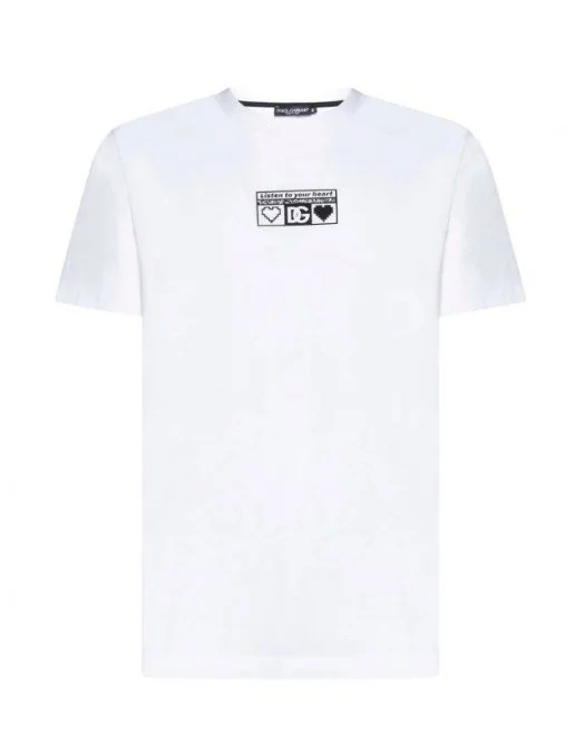 Tricou DOLCE & GABBANA, Listen to your heart, Alb