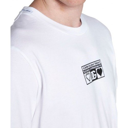 Tricou DOLCE & GABBANA, Listen to your heart, Alb