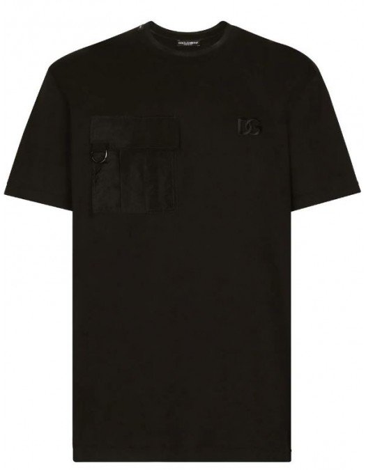 Tricou Dolce & Gabbana, Frontal Pocket, Black - G8PI7ZFU7EQN0000