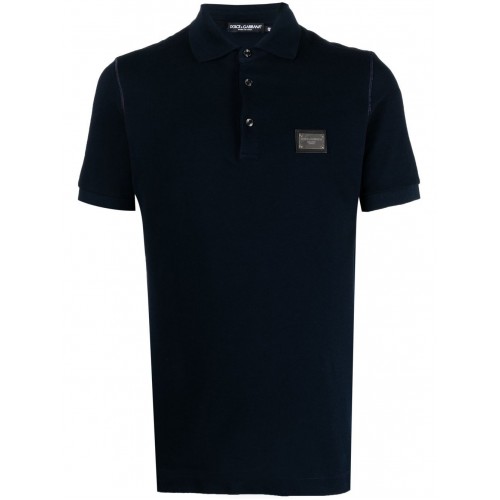 Tricou Dolce & Gabbana, DG Essentials Cotton, Polo, Bleumarin Tricou Dolce & Gabbana, DG Essentials Cotton, Polo, Bleumarin