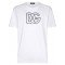 Tricou DOLCE & GABBANA, Black Contour Logo, Alb