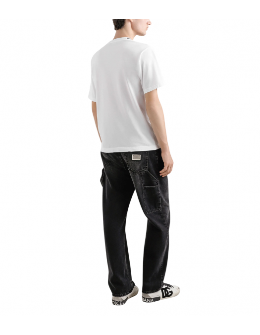 TRICOU DOLCE & GABBANA, Postcard Print, White - G8PN9TG704RW0800 TRICOU DOLCE & GABBANA, Postcard Print, White - G8PN9TG704RW0800