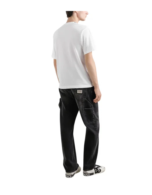 TRICOU DOLCE & GABBANA, Postcard Print, White - G8PN9TG704RW0800 TRICOU DOLCE & GABBANA, Postcard Print, White - G8PN9TG704RW0800