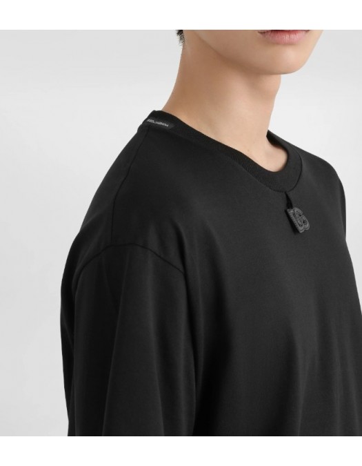 Tricou DOLCE & GABBANA, Cotton t-shirt with patch - G8PN9ZG7PXSN0000