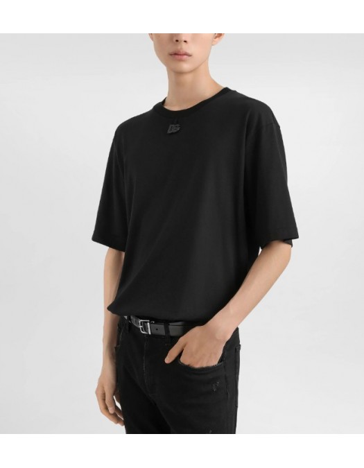 Tricou DOLCE & GABBANA, Cotton t-shirt with patch - G8PN9ZG7PXSN0000