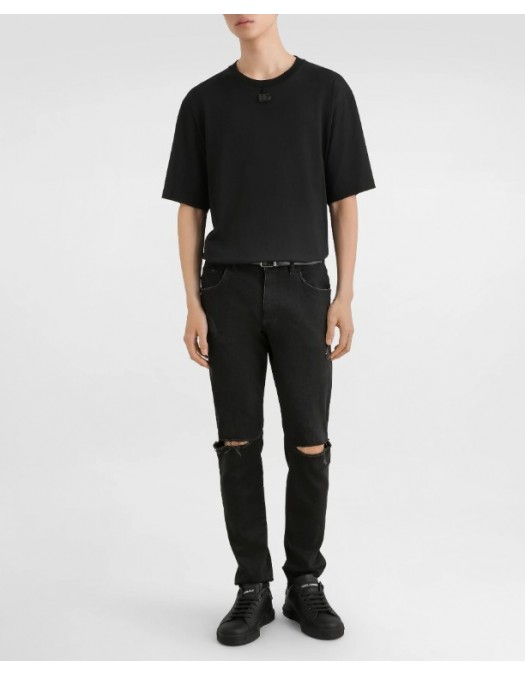 Tricou DOLCE & GABBANA, Cotton t-shirt with patch - G8PN9ZG7PXSN0000