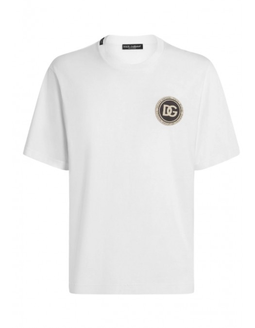 Tricou DOLCE & GABBANA, Cotton t-shirt with patch, White - G8PN9ZG7PZFW0800