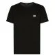 Tricou Dolce & Gabbana, Logo Argintiu, Negru - G8PT1TG7F2IN0000 Tricou Dolce & Gabbana, Logo Argintiu, Negru - G8PT1TG7F2IN0000