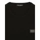 Tricou Dolce & Gabbana, Logo Argintiu, Negru - G8PT1TG7F2IN0000 Tricou Dolce & Gabbana, Logo Argintiu, Negru - G8PT1TG7F2IN0000