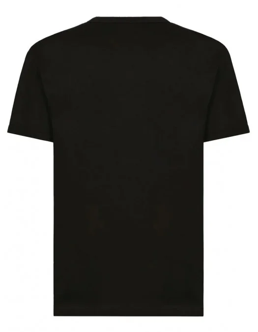 Tricou Dolce & Gabbana, Logo Argintiu, Negru - G8PT1TG7F2IN0000 Tricou Dolce & Gabbana, Logo Argintiu, Negru - G8PT1TG7F2IN0000