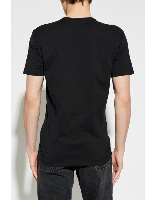 TRICOU DOLCE & GABBANA, Placuta logo Silver, Negru - G8PT1TG7P1BN0000