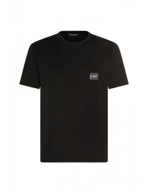 TRICOU DOLCE & GABBANA, Placuta logo Silver, Negru - G8PT1TG7P1BN0000