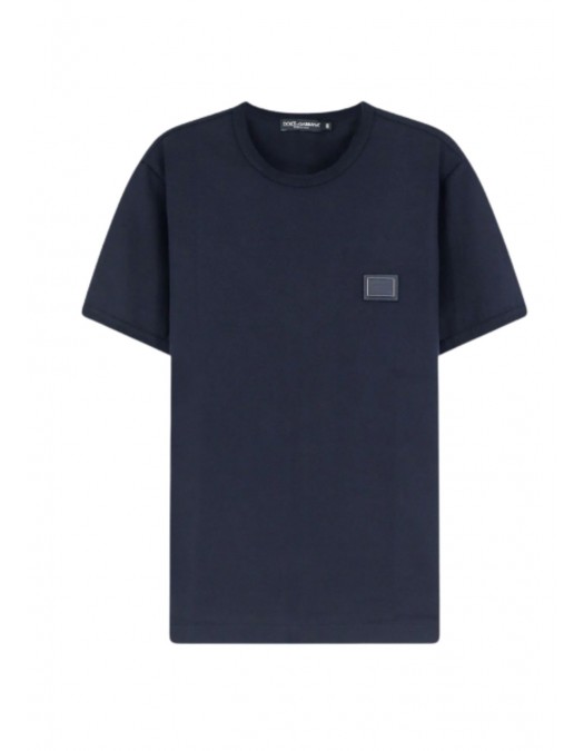 Tricou DOLCE & GABBANA, Cotton t-shirt with iconic detail - G8PV1TG7Q1QB0665