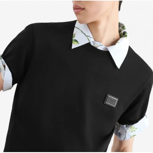 Tricou DOLCE & GABBANA,  Logo New Plate Cotton T-Shirt