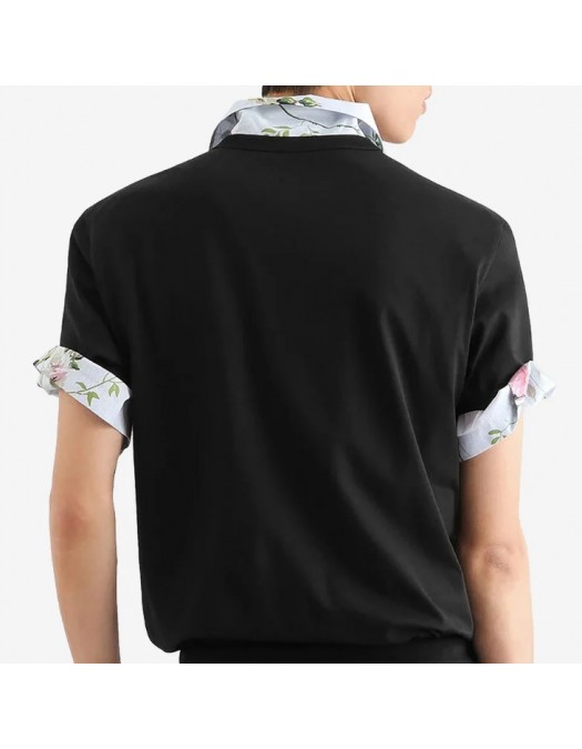 Tricou DOLCE & GABBANA,  Logo New Plate Cotton T-Shirt - G8PV1TG7Q1QN0000