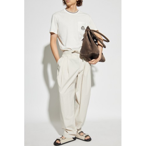 TRICOU DOLCE & GABBANA, Classic, Logo Insert, Chest Pocket, White TRICOU DOLCE & GABBANA, Classic, Logo Insert, Chest Pocket, White