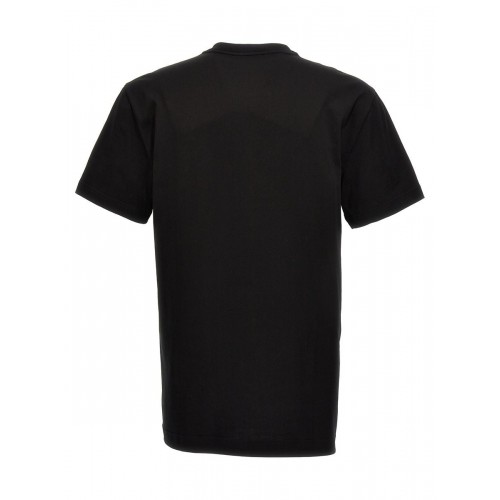 TRICOU DOLCE & GABBANA, White Logo Embroidered, Black TRICOU DOLCE & GABBANA, White Logo Embroidered, Black