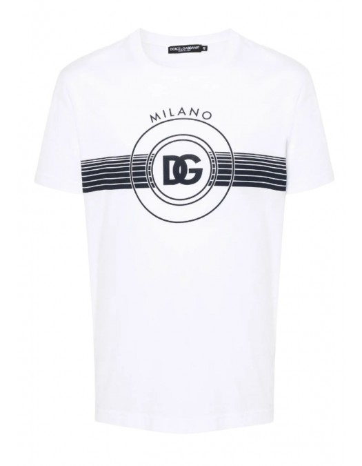 Tricou DOLCE&GABBANA, Tricou cu imprimeu DG, White - G8RN8TG7M8WW0800