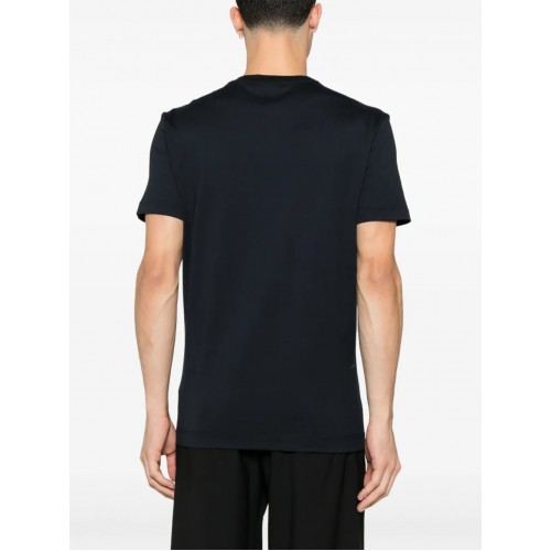 TRICOU DOLCE & GABBANA, White Logo Embroidered, Navy Blue TRICOU DOLCE & GABBANA, White Logo Embroidered, Navy Blue
