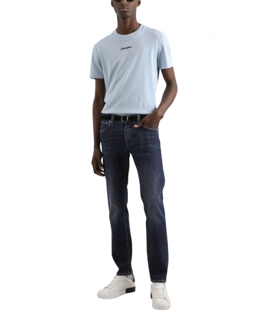 TRICOU DOLCE & GABBANA, Logo Print, Cotton, Sky Blue - G8RN8ZG7NUBB1581 TRICOU DOLCE & GABBANA, Logo Print, Cotton, Sky Blue - G8RN8ZG7NUBB1581