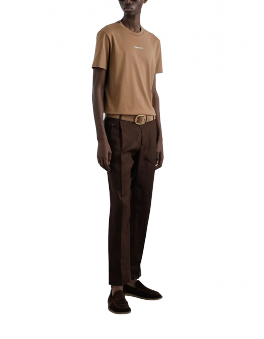 TRICOU DOLCE & GABBANA, Classic, Logo Embroidered, Brown - G8RN8ZG7NUBM0672 TRICOU DOLCE & GABBANA, Classic, Logo Embroidered, Brown - G8RN8ZG7NUBM0672
