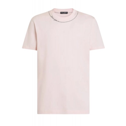 Tricou DOLCE & GABBANA, cotton T-shirt with DG embroidery