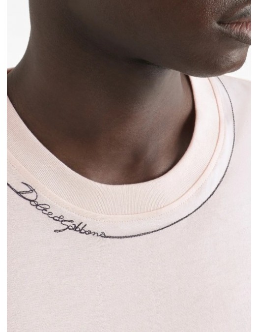 Tricou DOLCE & GABBANA, cotton T-shirt with DG embroidery - G8RN8ZG7P9OF0662