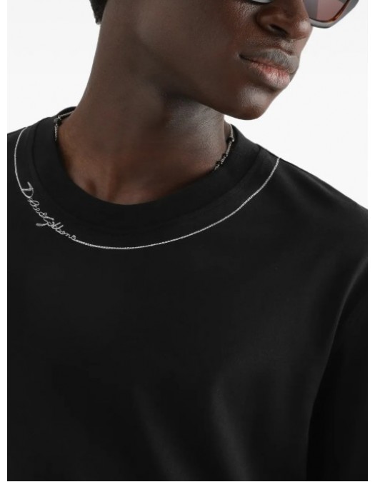 Tricou DOLCE & GABBANA, cotton t-shirt with embroidery - G8RN8ZG7P9ON0000