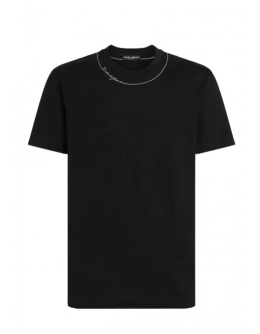 Tricou DOLCE & GABBANA, cotton t-shirt with embroidery - G8RN8ZG7P9ON0000