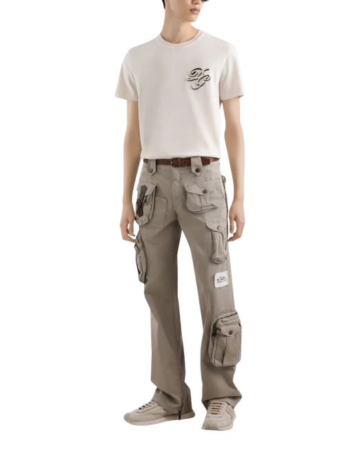 TRICOU DOLCE & GABBANA, Logo Insert, Crew Neck, Beige - G8RN8ZG7PJ0A4567 TRICOU DOLCE & GABBANA, Logo Insert, Crew Neck, Beige - G8RN8ZG7PJ0A4567