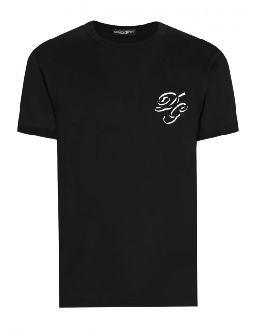 TRICOU DOLCE & GABBANA, Logo insert, Crew Neck, Black - G8RN8ZG7PJ0N0000 TRICOU DOLCE & GABBANA, Logo insert, Crew Neck, Black - G8RN8ZG7PJ0N0000