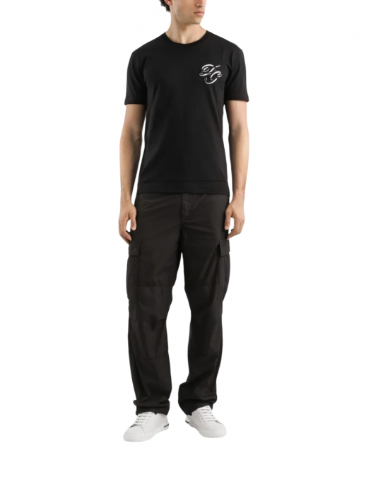 TRICOU DOLCE & GABBANA, Logo insert, Crew Neck, Black - G8RN8ZG7PJ0N0000 TRICOU DOLCE & GABBANA, Logo insert, Crew Neck, Black - G8RN8ZG7PJ0N0000