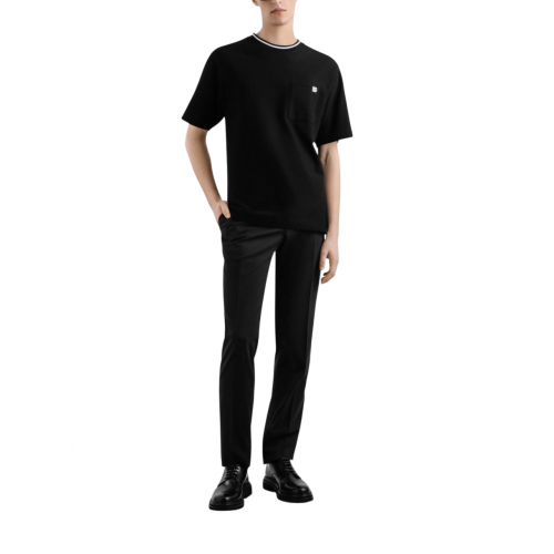 TRICOU DOLCE & GABBANA, Classic, Logo Embroidered, Black TRICOU DOLCE & GABBANA, Classic, Logo Embroidered, Black