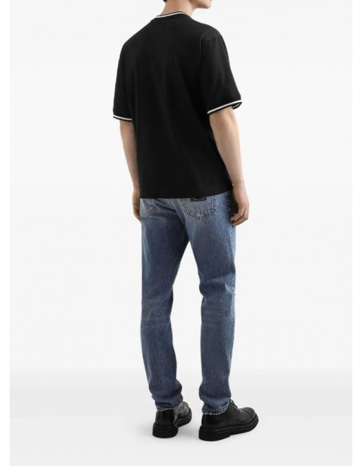 Tricou DOLCE & GABBANA, Black T-shirt - G8SX6TFU7EQN0000